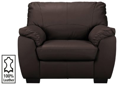 Collection - Milano - Leather Chair - Chocolate